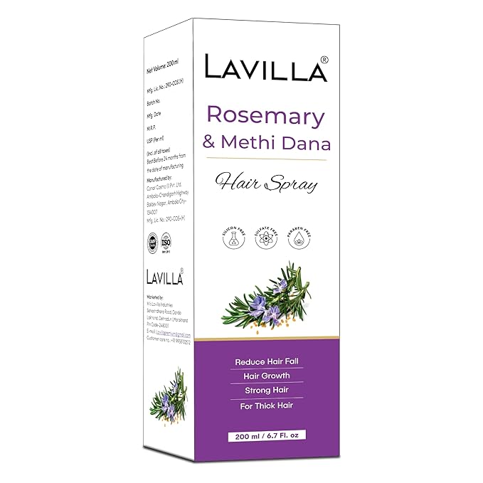 Lavilla Rosemary & Methi Dana Hair Spray – 200 ml